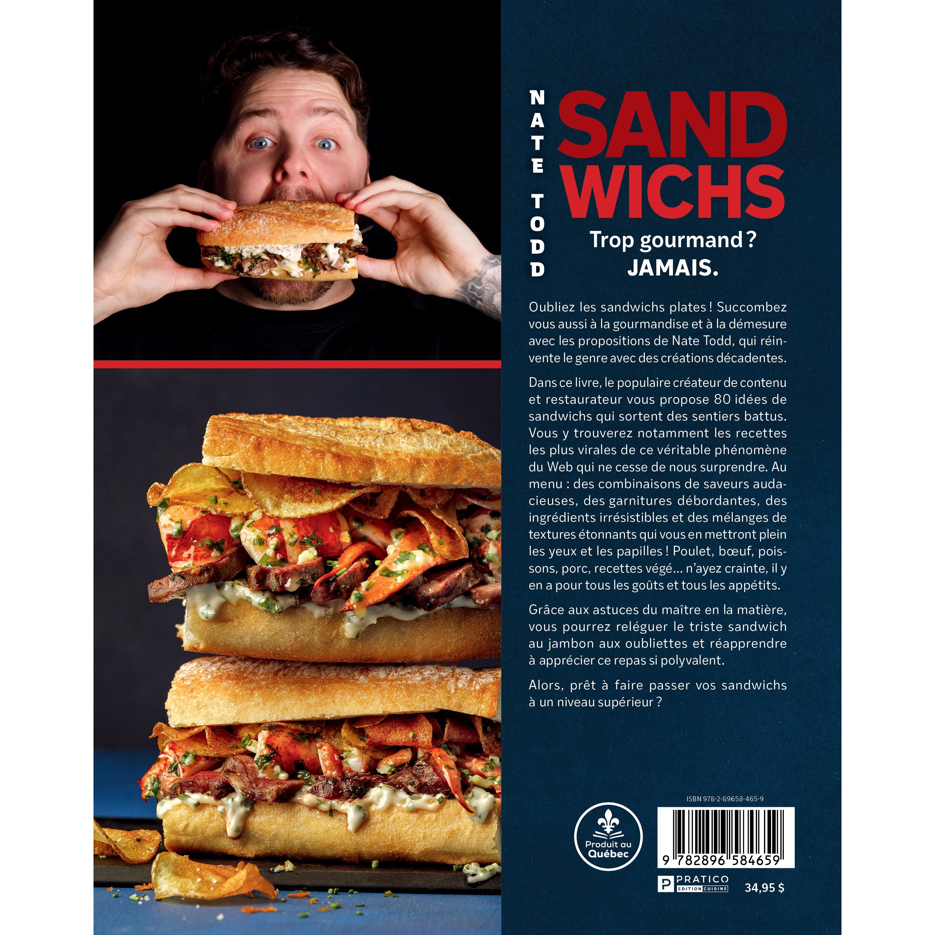 Sandwichs : Trop gourmand ? Jamais. - Pratico Ed. - Livre de cuisine - - La Guilde Culinaire