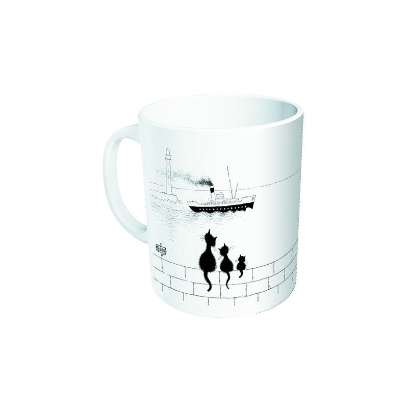 Mug - Trois chats sur le mur - Chats Dubout - Editions Clouet - Tasse - - La Guilde Culinaire