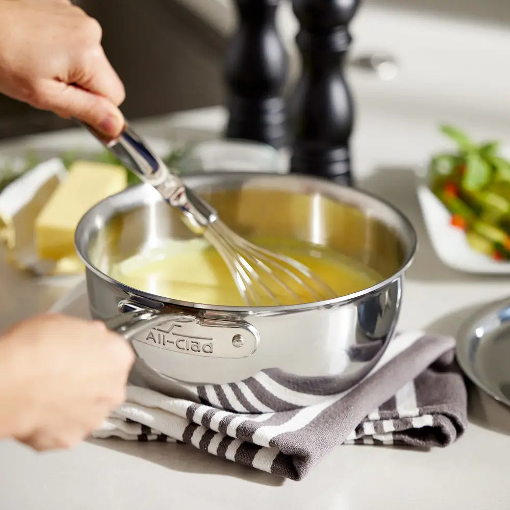 Poêle en acier inoxydable avec couvercle G5, 12,5 po - All-Clad - Poêle à frire - - La Guilde Culinaire