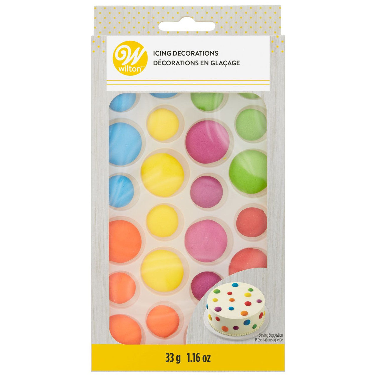 Décorations en glaçage royal - Pois, paquet de 24 - Wilton - Décors sucrés - - La Guilde Culinaire