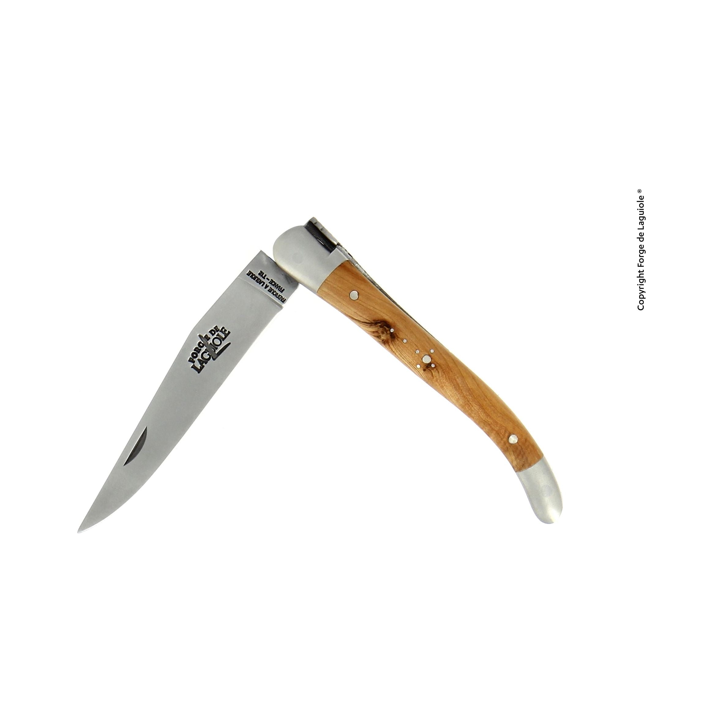 Couteau pliant 9 cm, mitre inox mat – Laguiole Genévrier - Laguiole - Couteau de poche - 129 IN GE SAT - La Guilde Culinaire