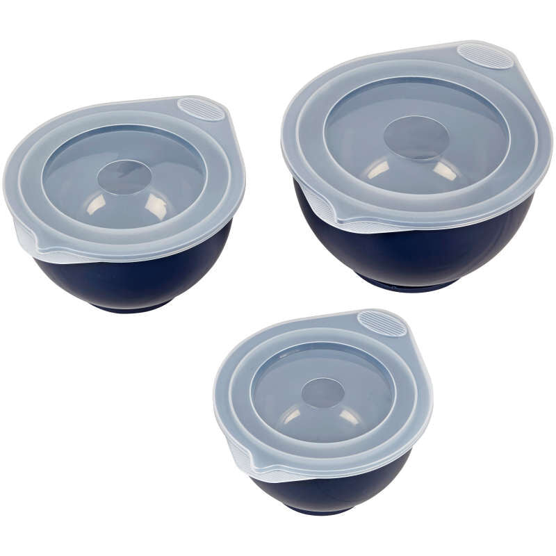 Ensemble de bols avec couvercles bleu marine, 6 pièces ! - Wilton - Bol - - La Guilde Culinaire