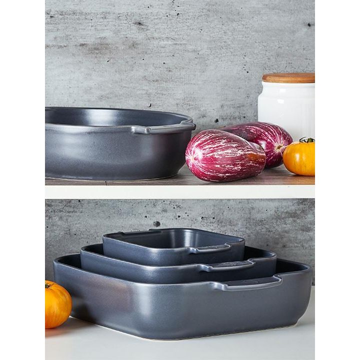 APPOLIA - Plat four en céramique carré écru 21cm-8,25" - Peugeot - Plat pour four - - La Guilde Culinaire