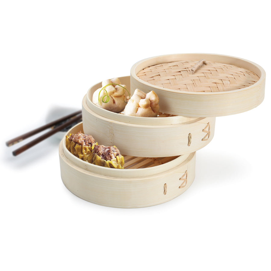 Paniers vapeur en bambou 20 cm - Zen Cuizine - Panier à vapeur - - La Guilde Culinaire