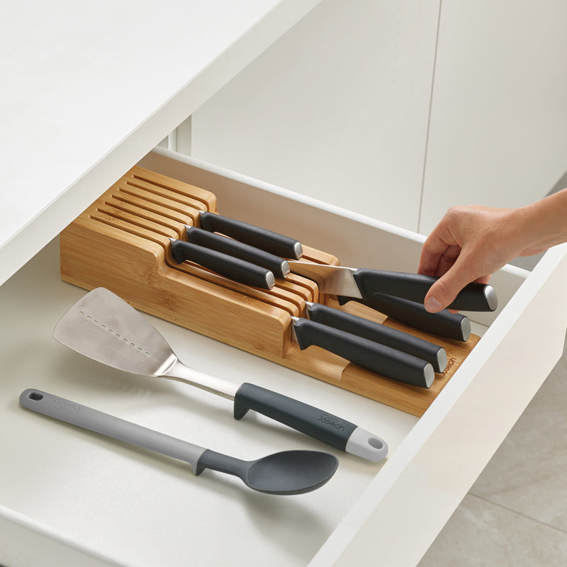 Range-couteaux à 2 niveaux DrawerStore Bambou - Joseph Joseph - Range-couvert - - La Guilde Culinaire