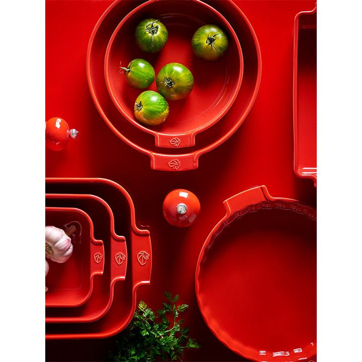 APPOLIA - Plat four en céramique rectangle Rouge 32cm-12,5" - Peugeot - Plat pour four - - La Guilde Culinaire