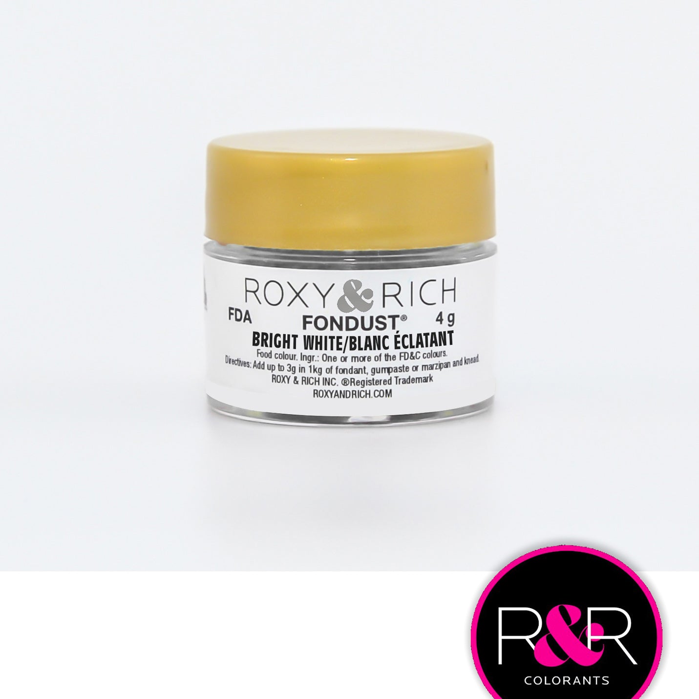 Colorant FONDUST Blanc Éclatant - Roxy & Rich - Colorant alimentaire hydrosoluble - - La Guilde Culinaire