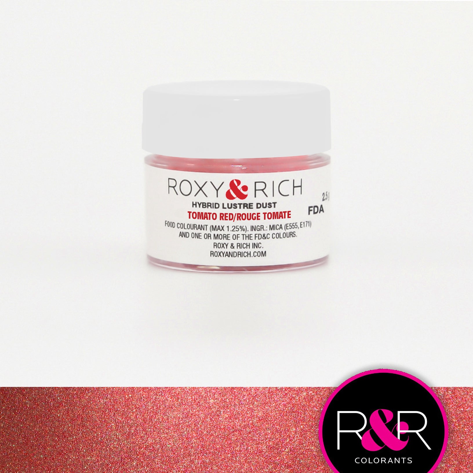 Poudre lustrée hybride Rouge Tomate - Roxy & Rich - Poudre lustrée - - La Guilde Culinaire