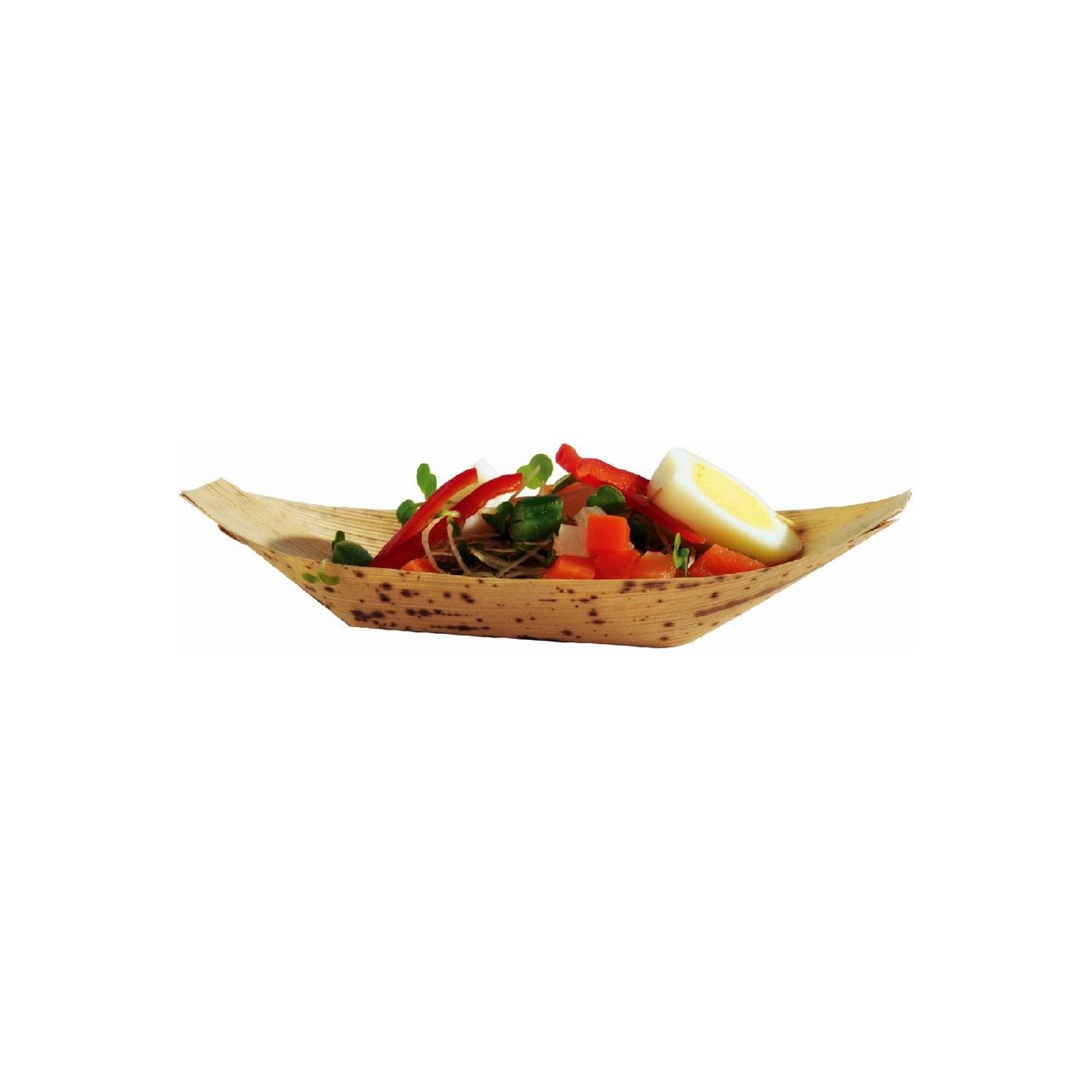 Barquette feuille bambou 75x40x11 mm - pqt 200 - Solia - Service de table jetable - - La Guilde Culinaire