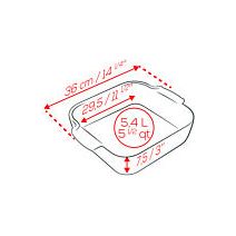 APPOLIA - Plat four en céramique carré Ardoise 36cm-14" - Peugeot - Plat pour four - - La Guilde Culinaire