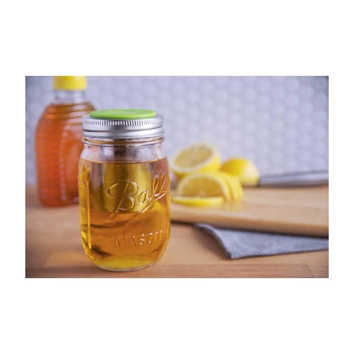 Couvercle infuseur de thé pour pots Mason en silicone ! - Jarware - Pot masson - - La Guilde Culinaire