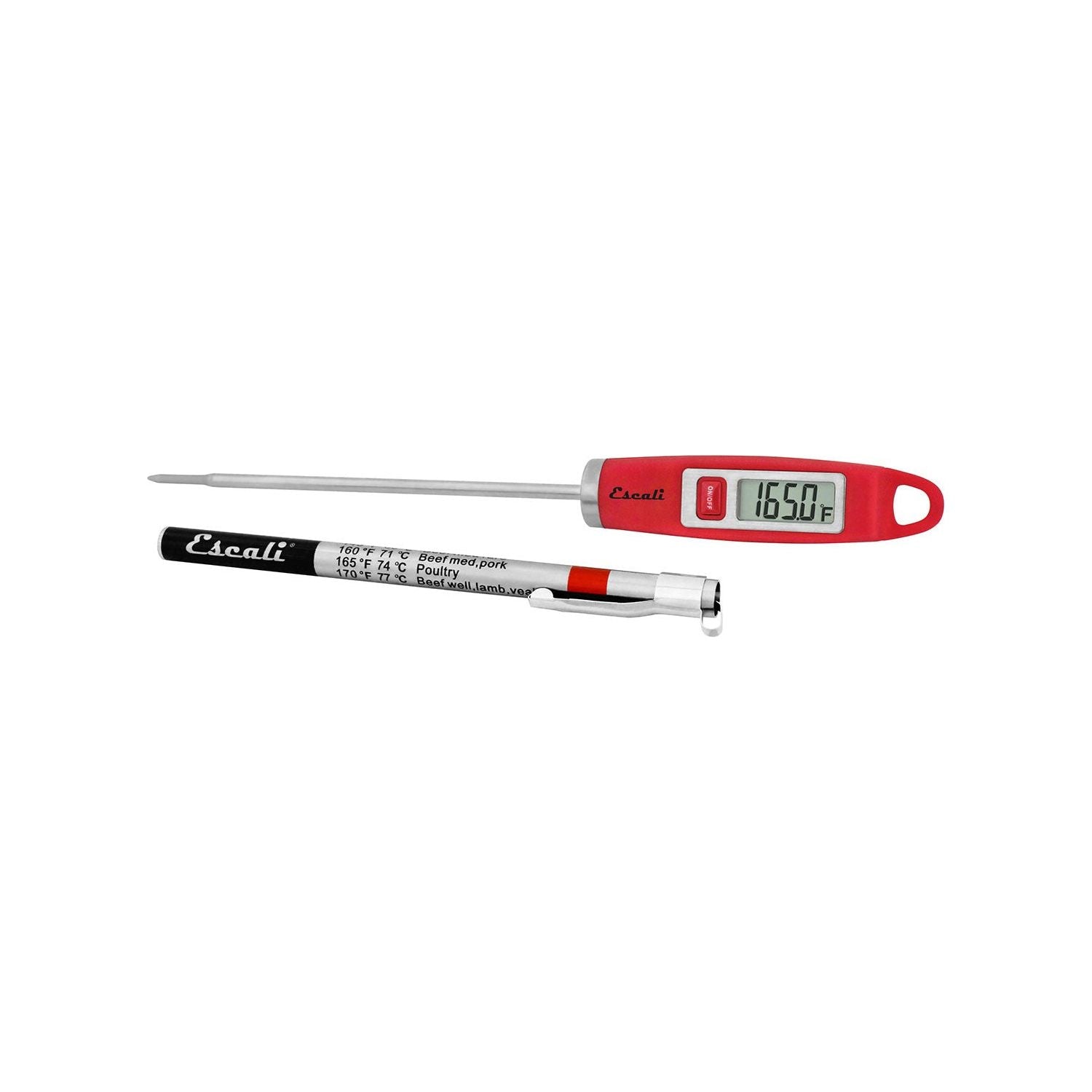 Thermomètre digital Gourmet Rouge - Escali - Thermomètre de cuisine - DH1-R - La Guilde Culinaire