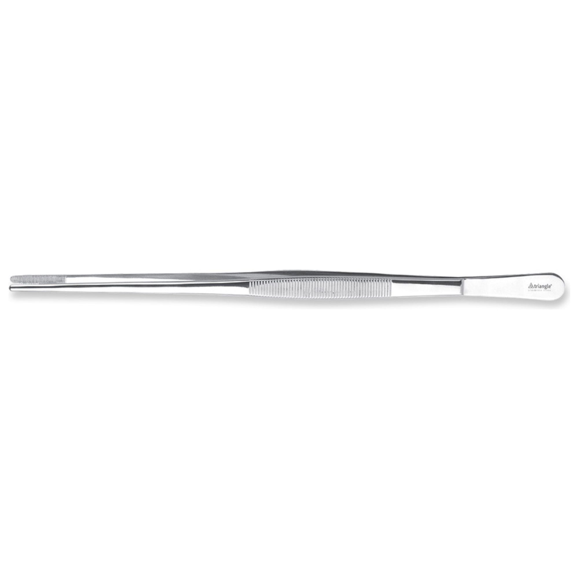 Pince à dresser droite avec embout cannelé, 8" - Triangle - Pince de précision - - La Guilde Culinaire