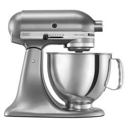 Batteur sur socle à tête inclinable KitchenAid de 4.7 L (5 pintes) Artisan - Argent - Kitchenaid - Batteur sur socle - - La Guilde Culinaire