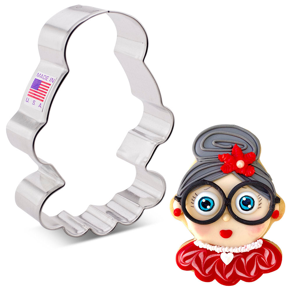 Emporte-pièce Mme Noël 4" par Flour Box Bakery 4" x 3" - Ann Clark Cookie Cutters - Emporte-pièce - - La Guilde Culinaire