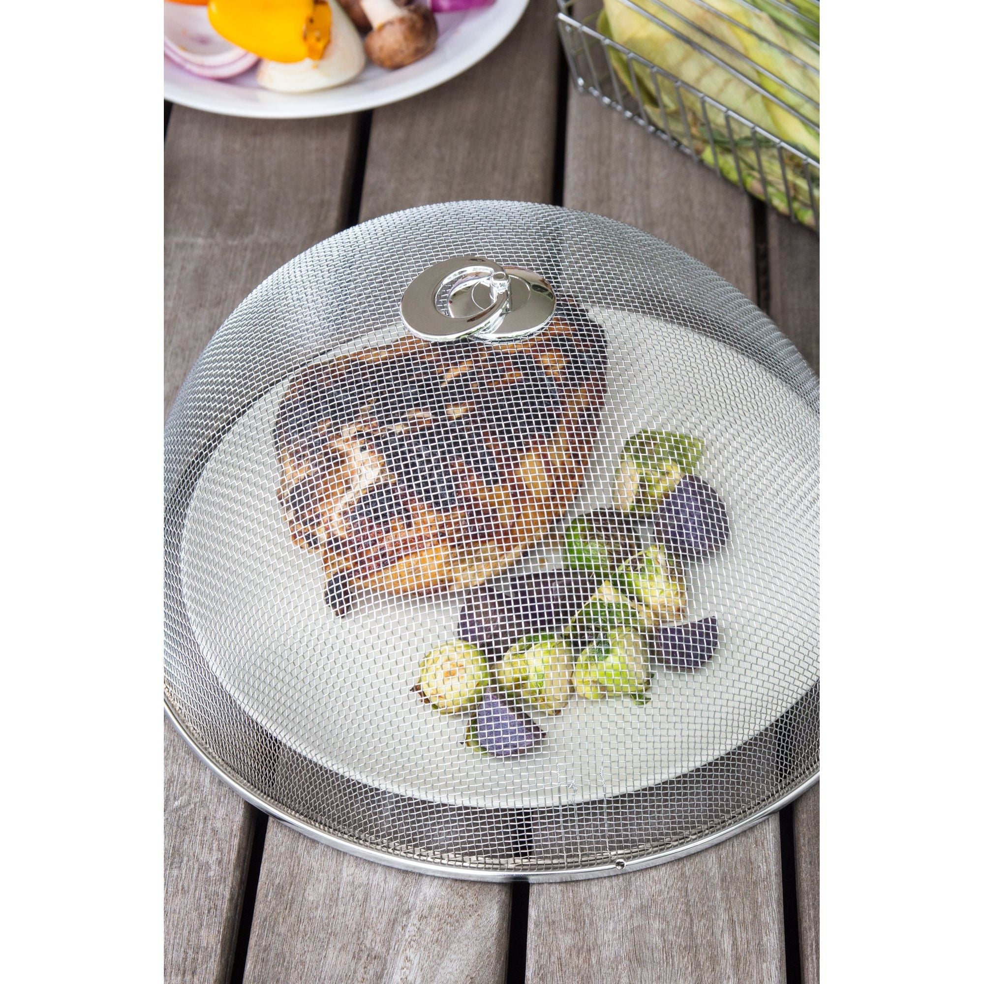 Cloche alimentaire ronde en maille chromée, 30 cm - Fox Run - Cloche - - La Guilde Culinaire