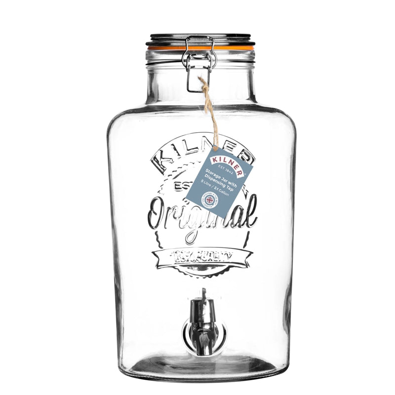 Distributeur de boissons à clip - 8L    - Kilner - Distributeur à boisson -  - La Guilde Culinaire