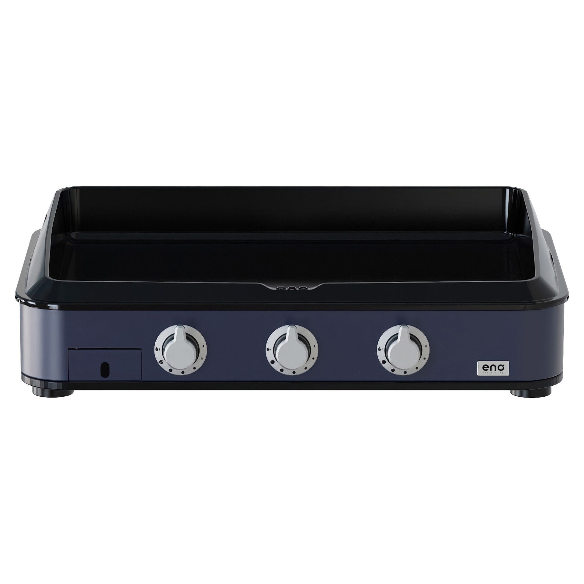 Eno - Ensemble Plancha 3 brûleurs avec couvercle ENOSIGN 80 - Bleu Navy - ENO - Ensemble plancha - - La Guilde Culinaire