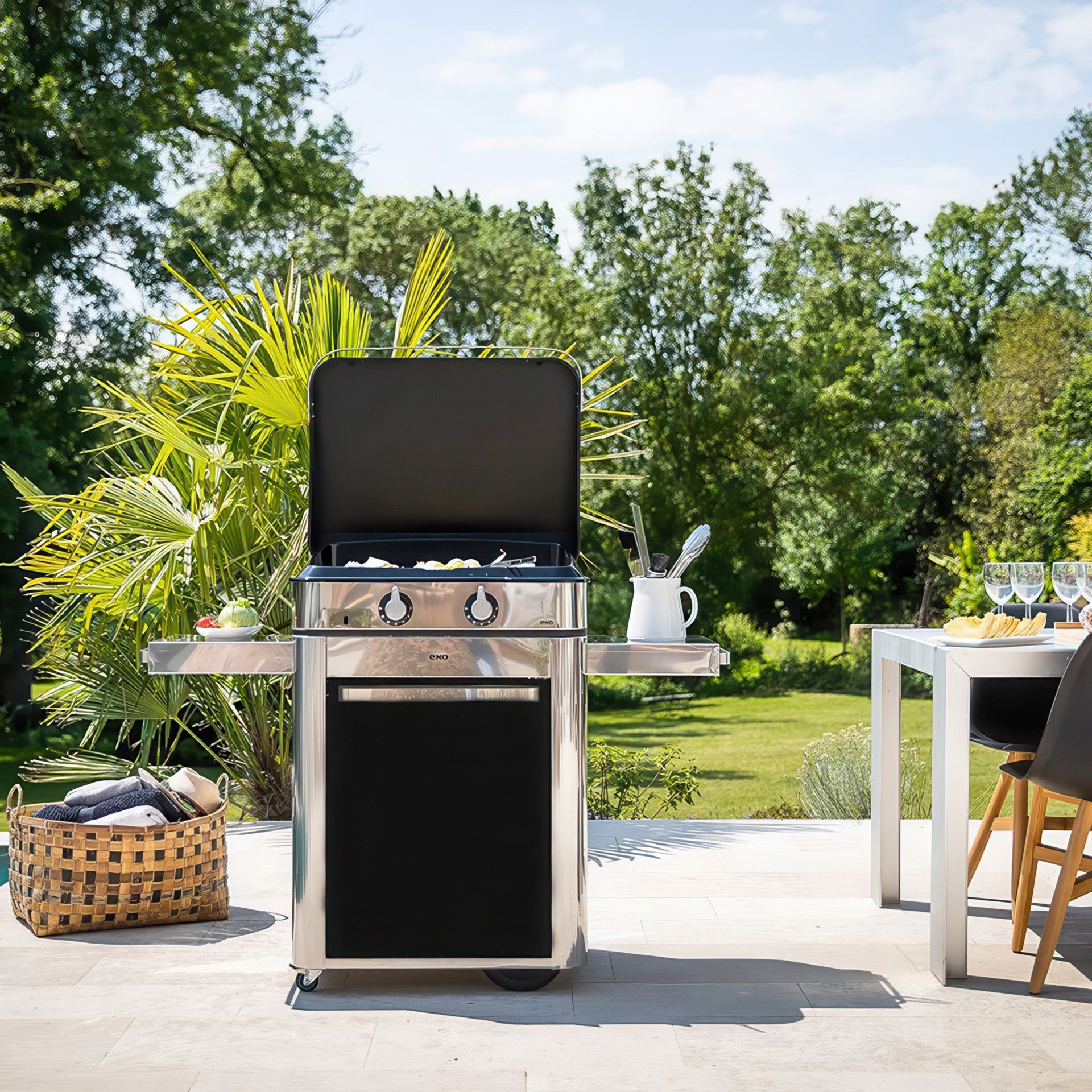 Chariot ENOSIGN 65 Noir et Inox - ENO - Chariots plancha - - La Guilde Culinaire