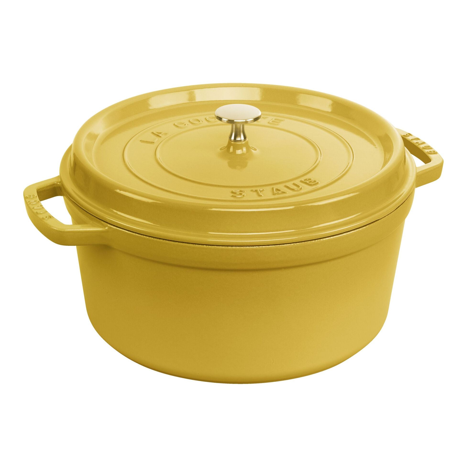 Cocotte ronde en fonte 28 cm - 6,7 L Citron - Staub - Cocotte - 1029104 - La Guilde Culinaire