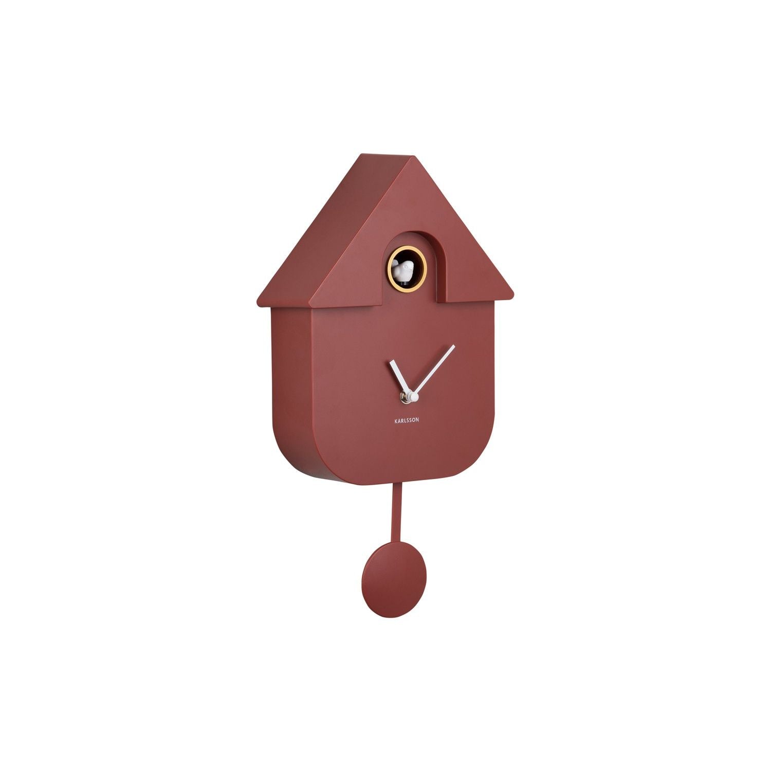 Horloge "The Modern Cuckoo" Rouge ocre - Horloge Karlsson - Horloge - M5-KMC-RD01 - La Guilde Culinaire