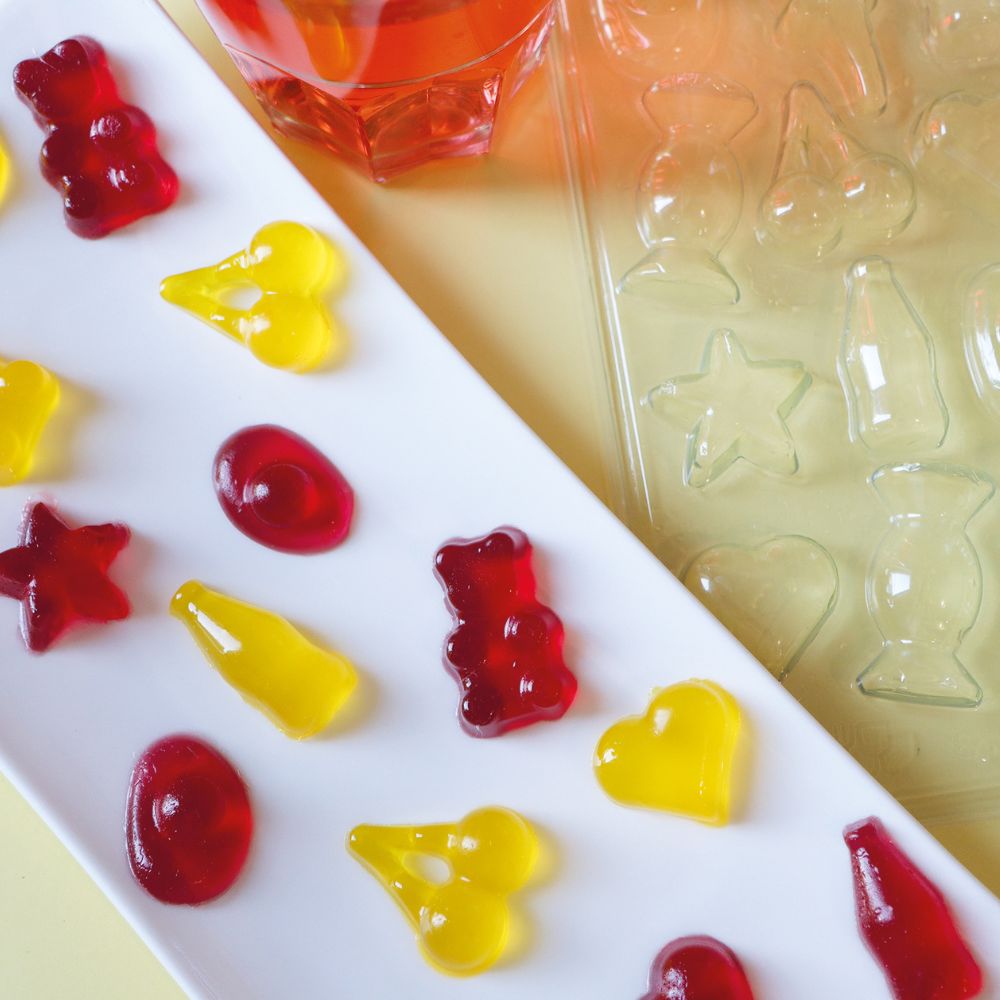 Moule multi-empreintes pour bonbons - Ourson, Croco, Cerise, Bouteille cola - Scrapcooking - Moule à bonbons - - La Guilde Culinaire