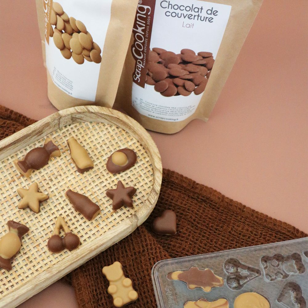 Moule multi-empreintes pour bonbons - Ourson, Croco, Cerise, Bouteille cola - Scrapcooking - Moule à bonbons - - La Guilde Culinaire