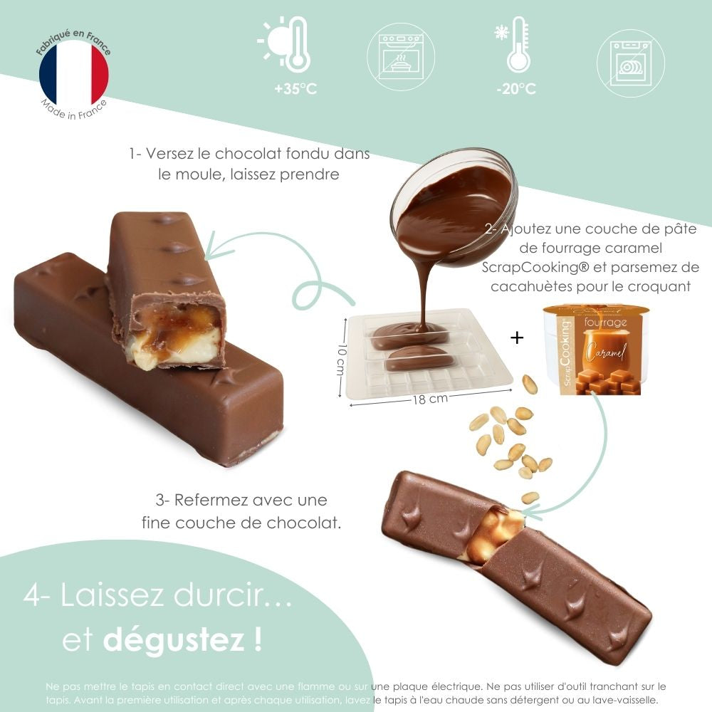 Moule barres chocolatées "Snack" - Scrapcooking - Moule pour chocolat - - La Guilde Culinaire