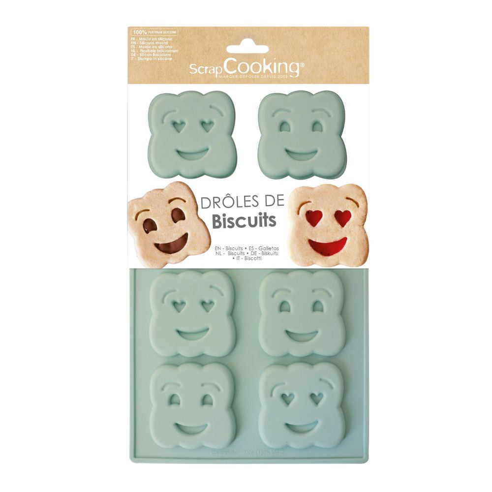 Moule silicone Drôles de biscuits - Scrapcooking - Moule à gâteaux - - La Guilde Culinaire