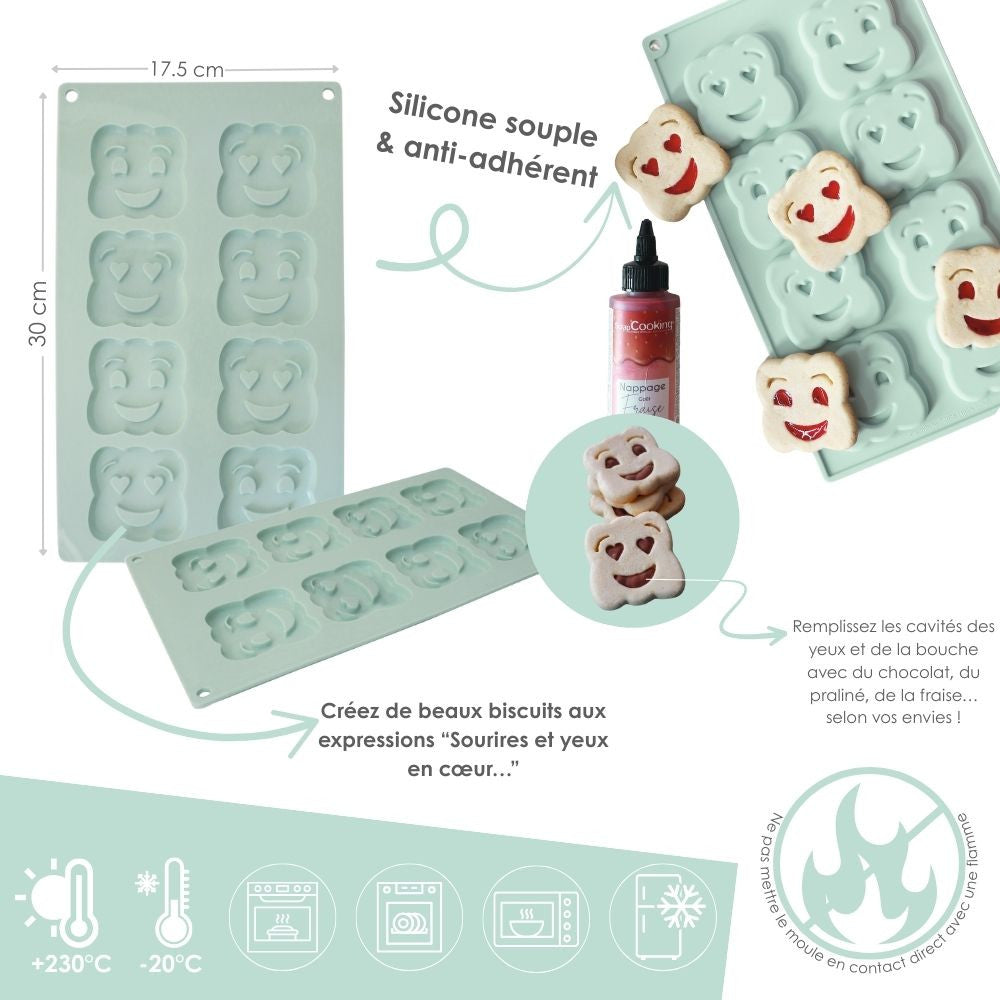Moule silicone Drôles de biscuits - Scrapcooking - Moule à gâteaux - - La Guilde Culinaire