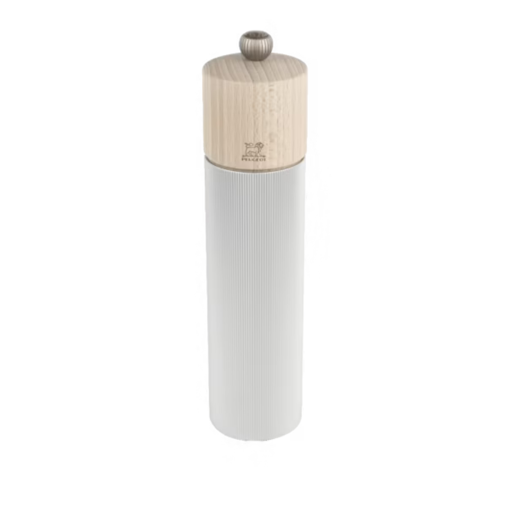 Line - Moulin à sel manuel en bois et aluminium, alu, 22 cm - Peugeot - Moulin à sel - - La Guilde Culinaire