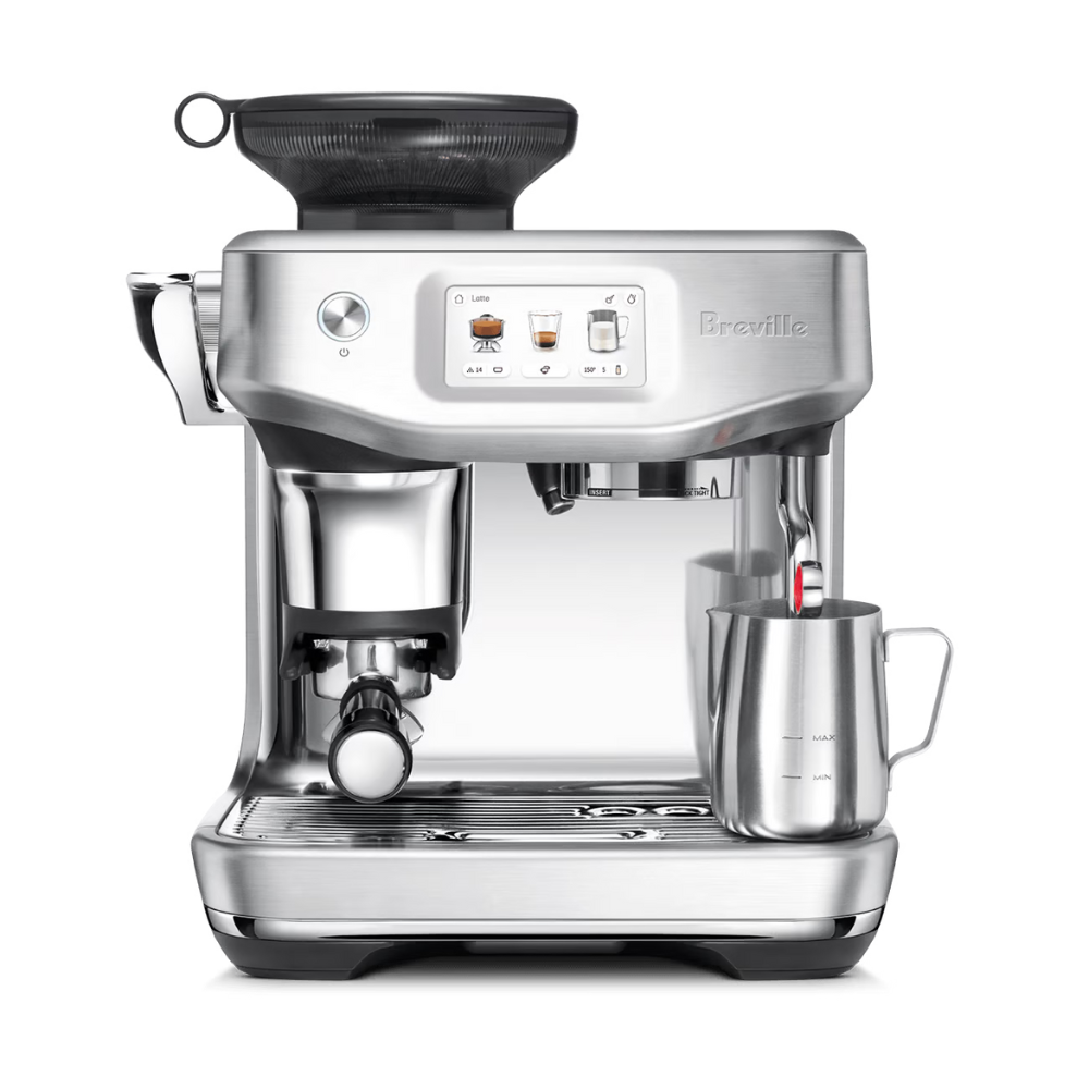 Machine à Café The Barista Touch Impress Acier inoxydable brossé - Breville - Machine à espresso - BES881BSS1BNA1 - La Guilde Culinaire