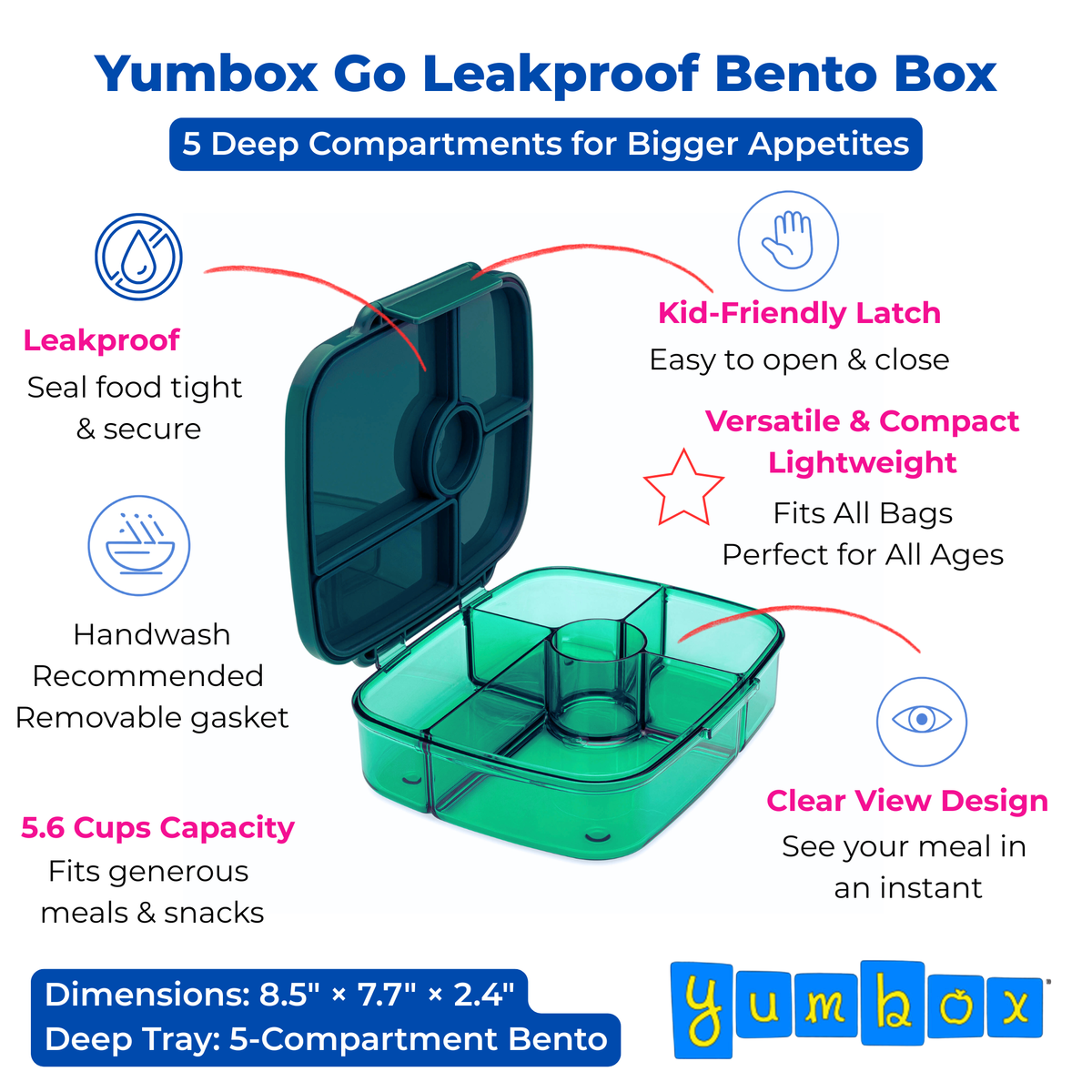 Yumbox Go - Boîte-repas bento étanche XL, plateau profond - Yumbox - Boîte à repas - - La Guilde Culinaire