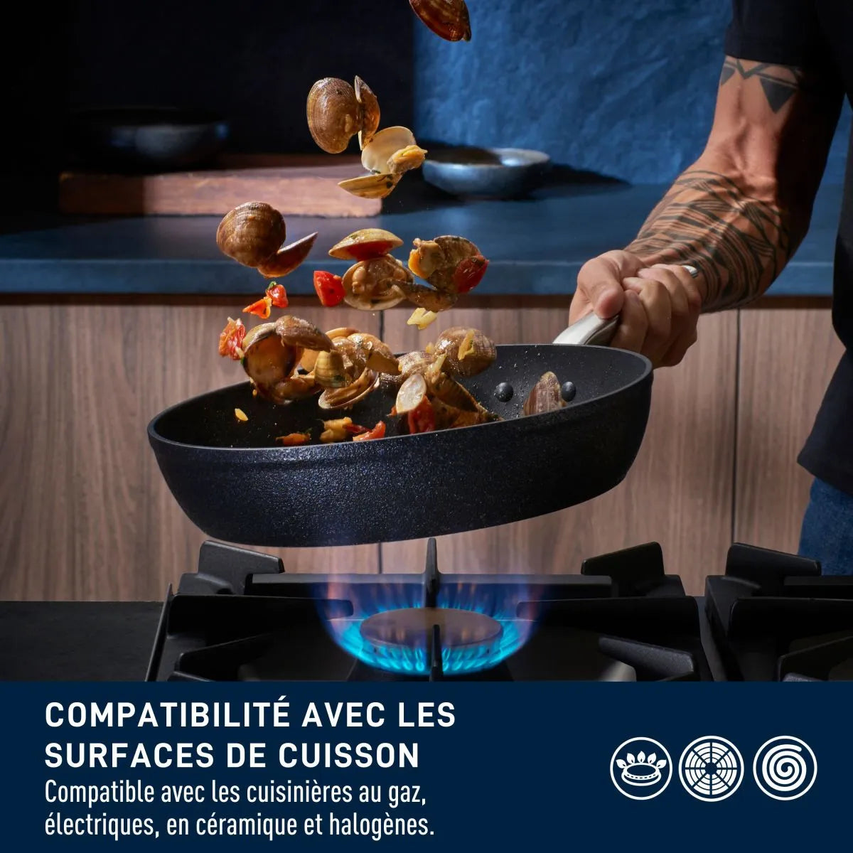 T-fal Stone Shield Poêle - T-fal - Poêle - - La Guilde Culinaire