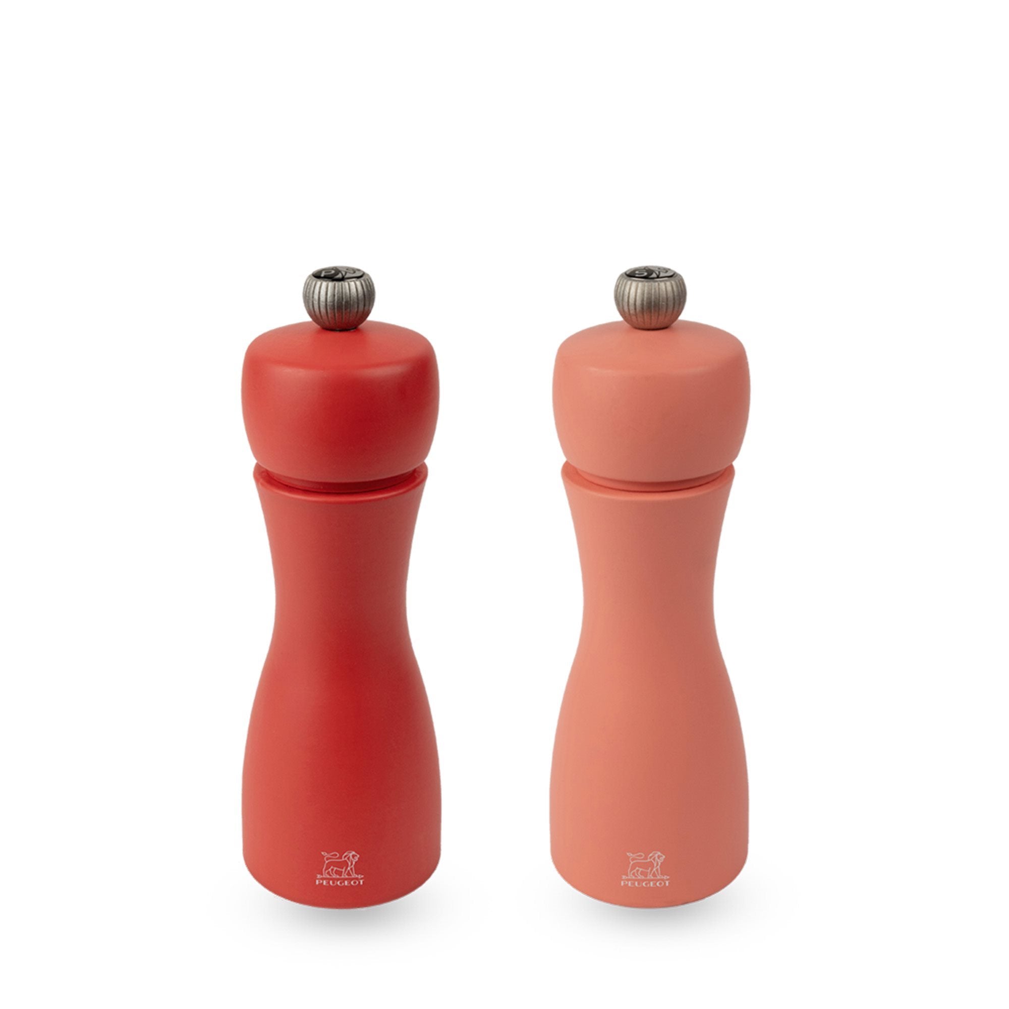 Duo de moulins à poivre et à sel manuels en bois 15 cm - "Tahiti Feu"    - Peugeot - Moulin à poivre, sel, et épices -  - La Guilde Culinaire
