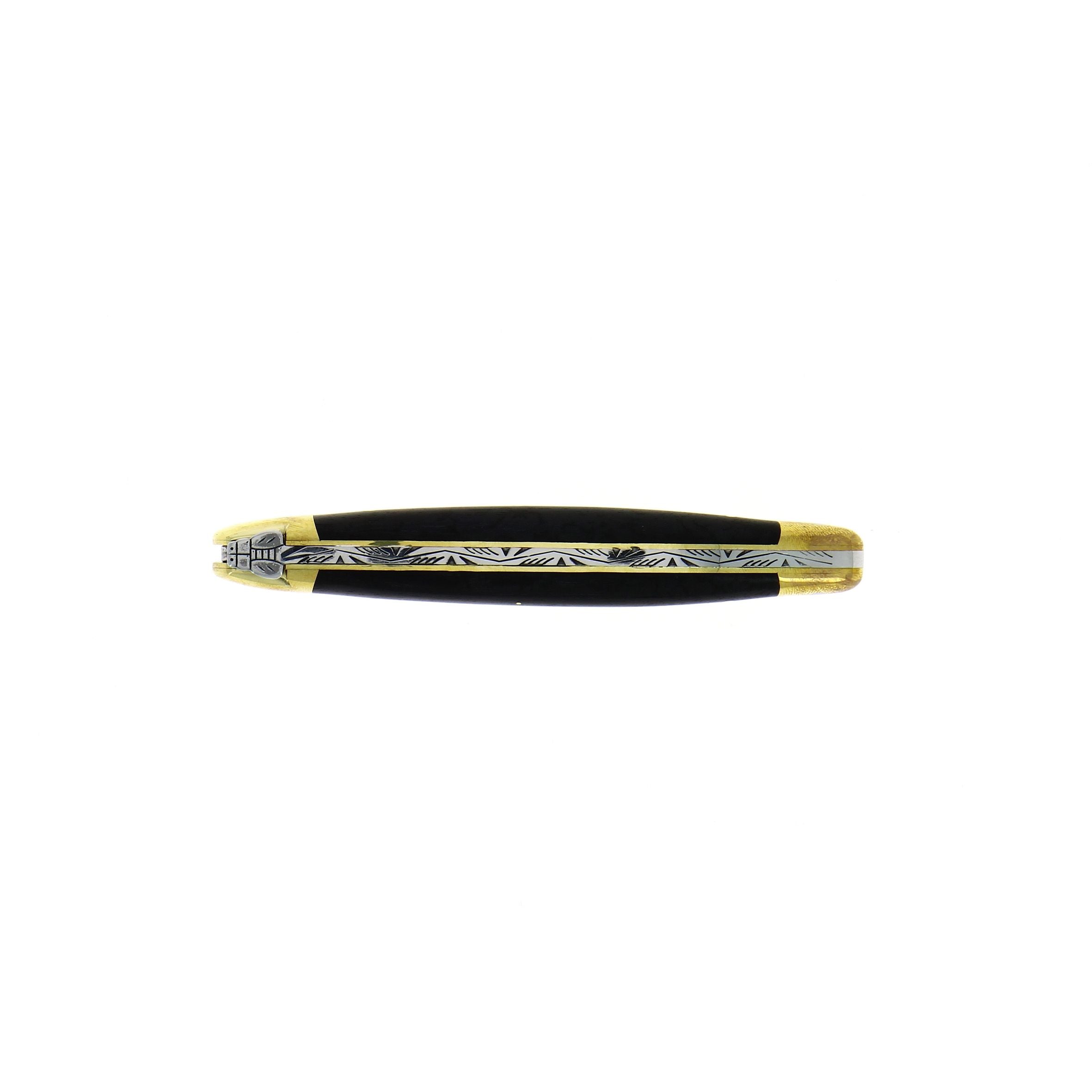 Couteau pliant 11 cm, mitre Laiton – Laguiole - Laguiole - Couteau de poche - - La Guilde Culinaire