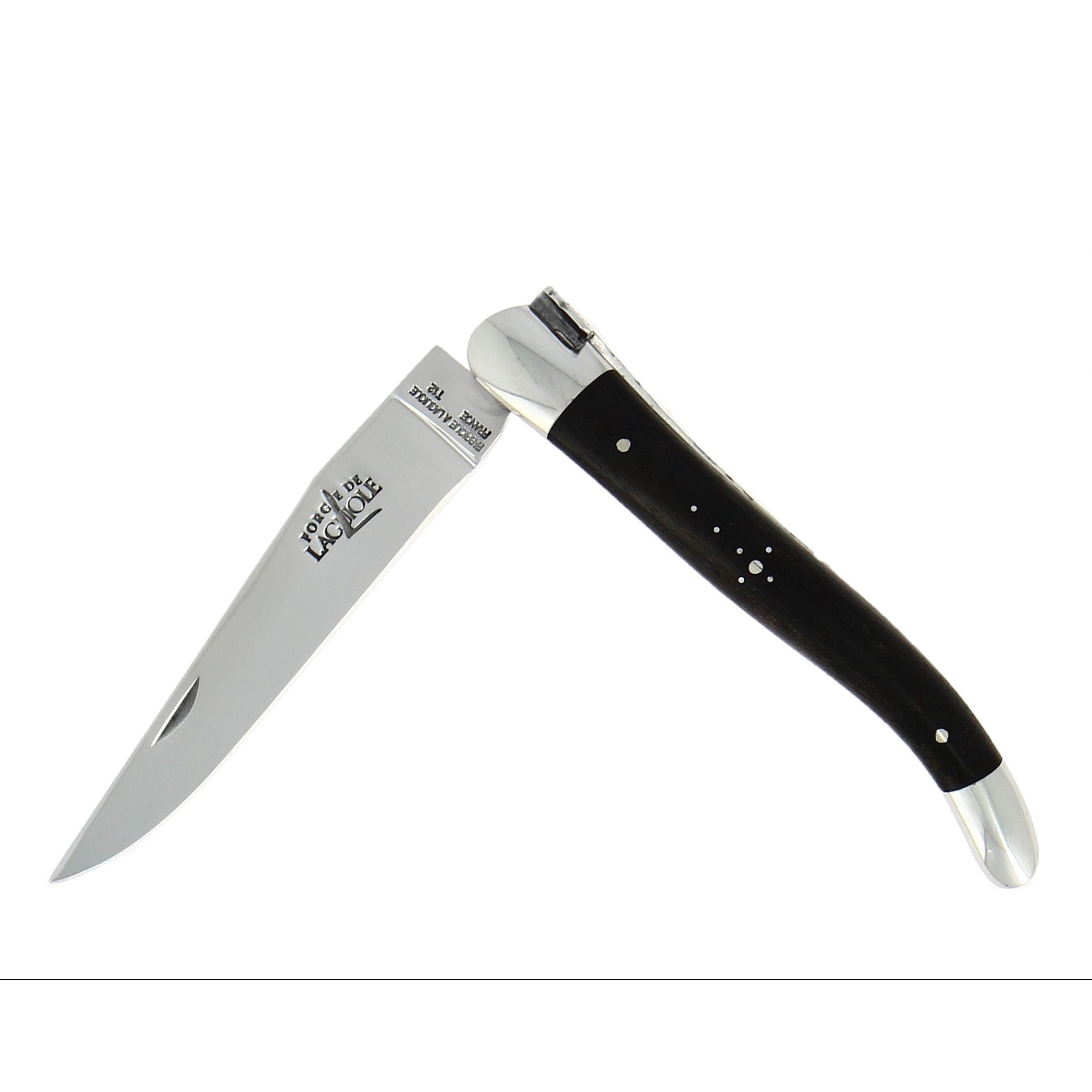 Couteau pliant 11 cm, manche en bois, mitre inox brillant – Laguiole Ébène - Laguiole - Couteau de poche - 00003676 - 1211 IN EB BRI - La Guilde Culinaire