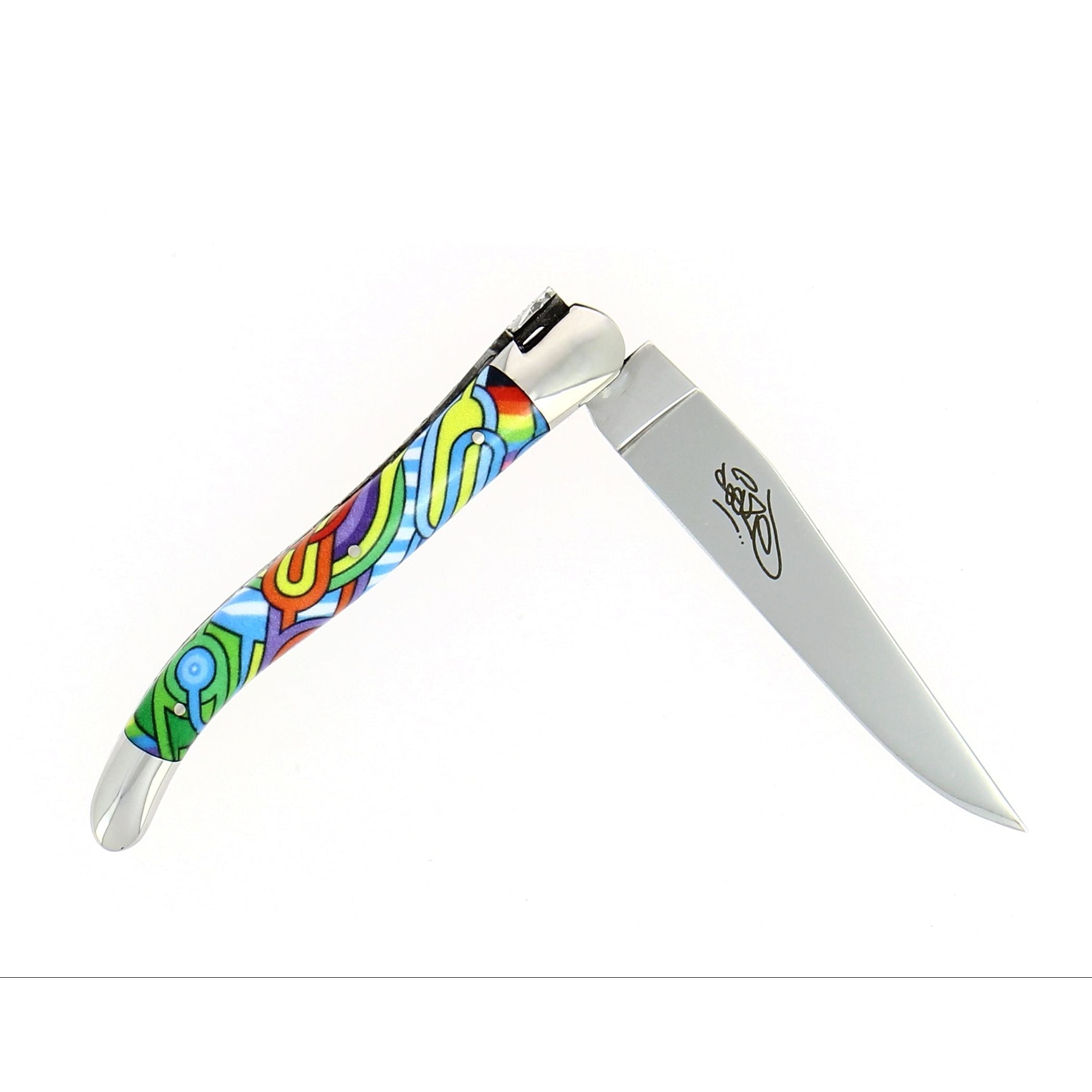 Couteau pliant 11 cm, mitres inox brillant, Seize Happywallmaker – Laguiole - Laguiole - Couteau de poche - - La Guilde Culinaire