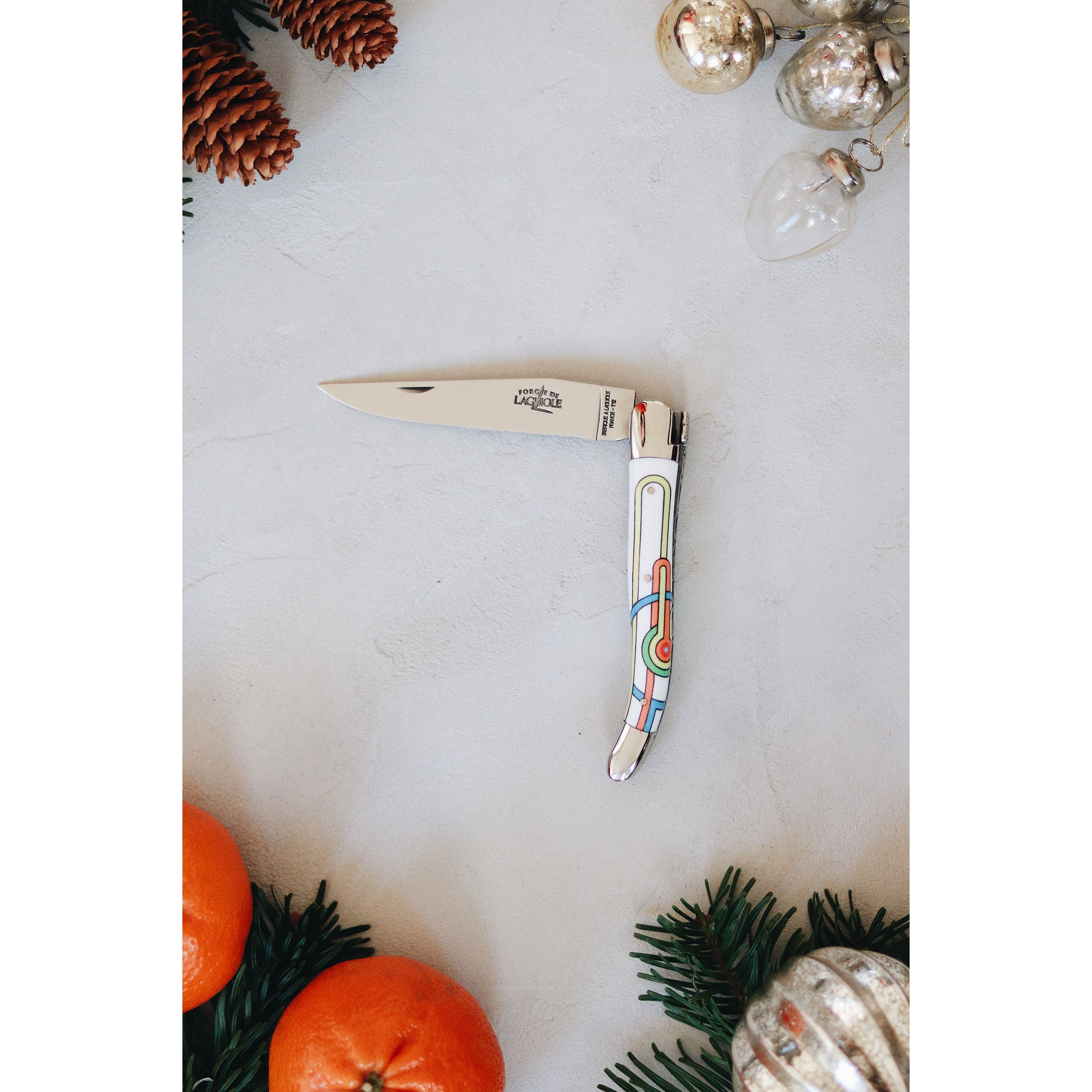 Couteau pliant 11 cm, mitres inox brillant, Seize Happywallmaker – Laguiole - Laguiole - Couteau de poche - - La Guilde Culinaire