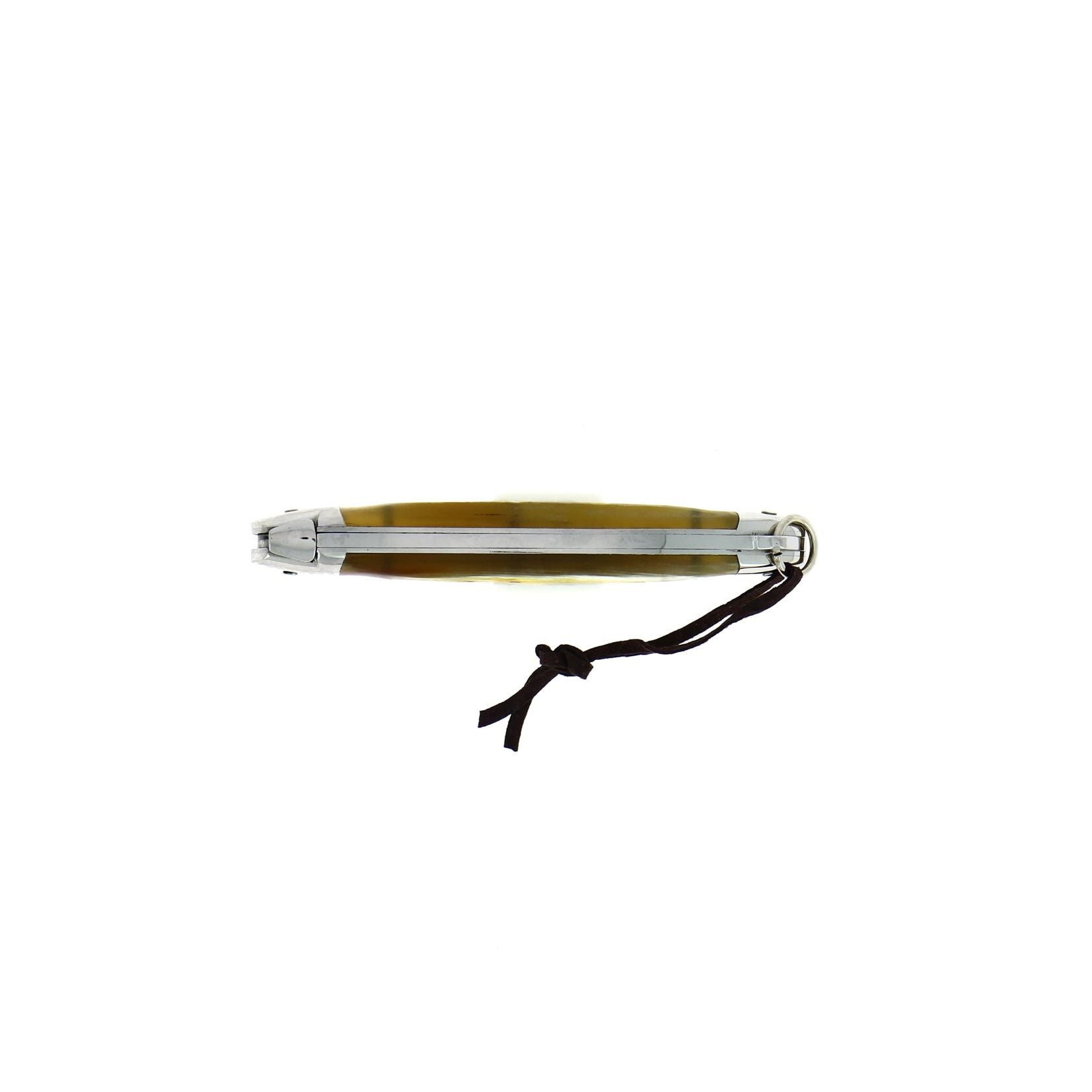 Couteau pliant 11 cm, mitre inox, Pointe de corne Aubrac – Laguiole - Laguiole - Couteau de poche - - La Guilde Culinaire