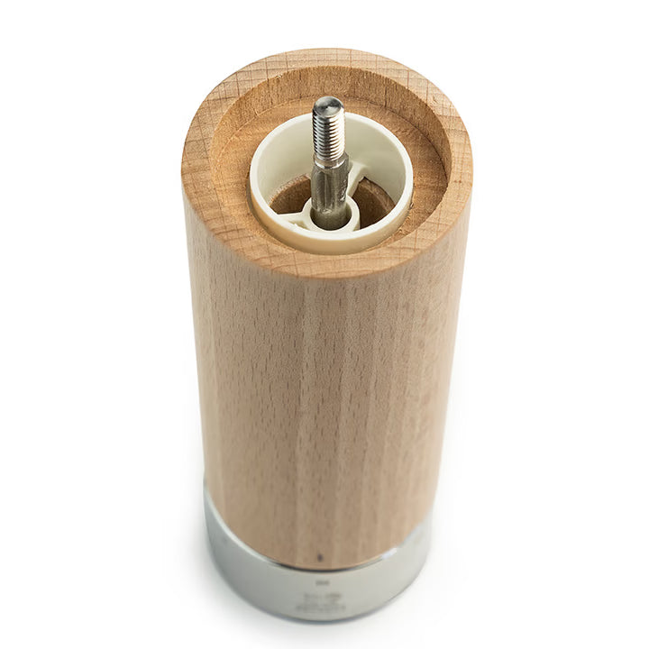 Moulin à sel à manivelle en bois et inox, naturel, 18 cm, Isen - Peugeot - Moulin à sel - - La Guilde Culinaire