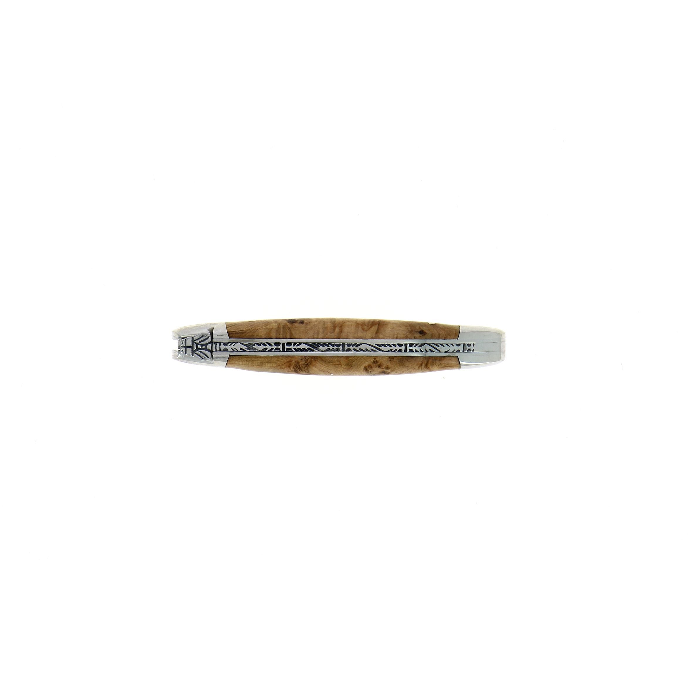Couteau pliant 9 cm, mitres inox brillant – Laguiole - Laguiole - Couteau de poche - - La Guilde Culinaire