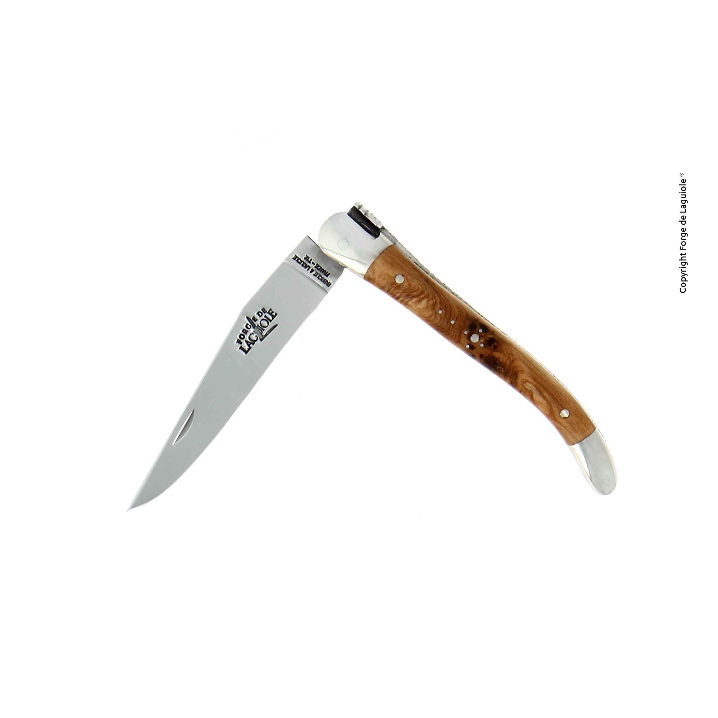 Couteau pliant 9 cm, mitres inox brillant – Laguiole Genévrier - Laguiole - Couteau de poche - 00003972 - 129 IN GE BRI - La Guilde Culinaire