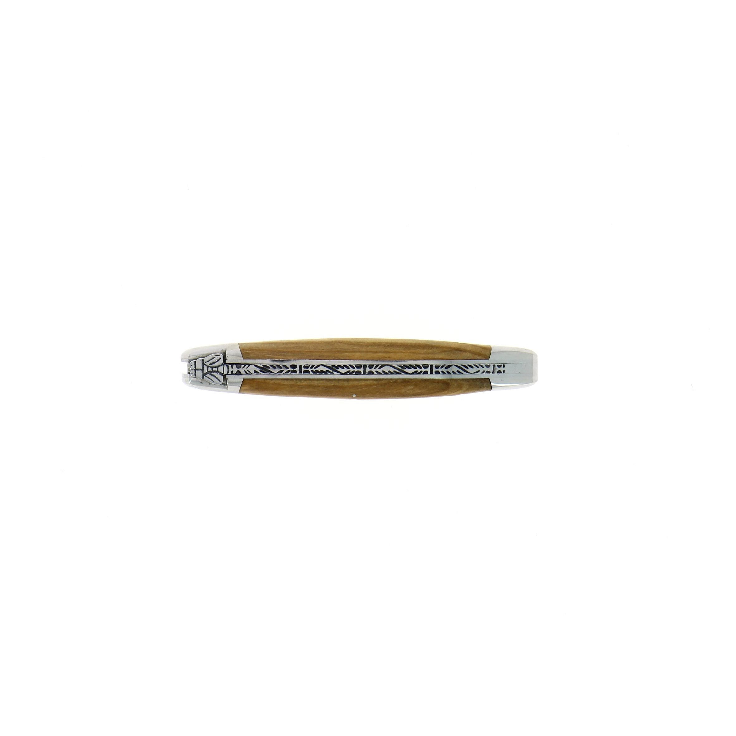 Couteau pliant 9 cm, mitres inox brillant – Laguiole - Laguiole - Couteau de poche - - La Guilde Culinaire