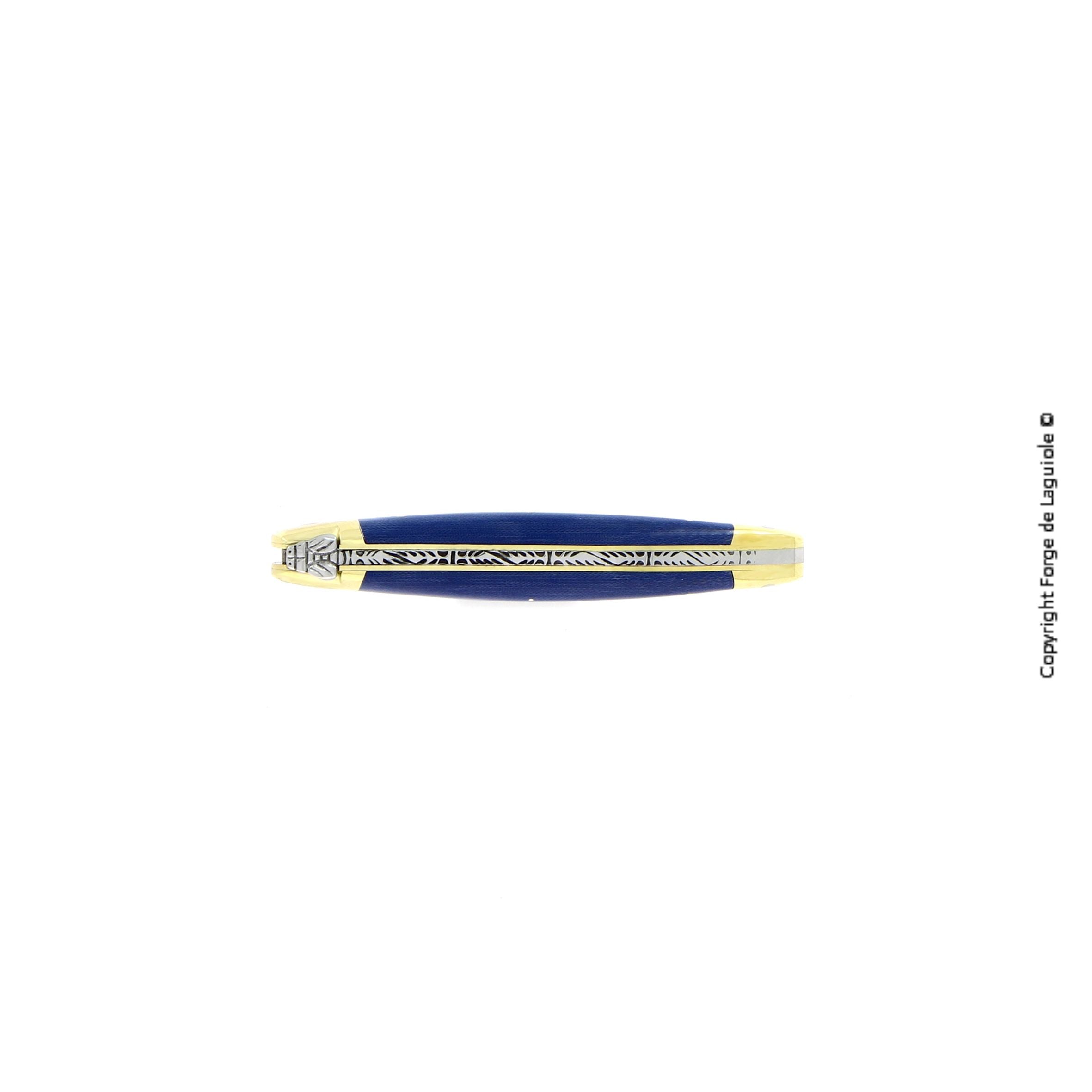 Couteau pliant 9 cm Tissu compressé, mitre Laiton – Laguiole - Laguiole - Couteau de poche - - La Guilde Culinaire