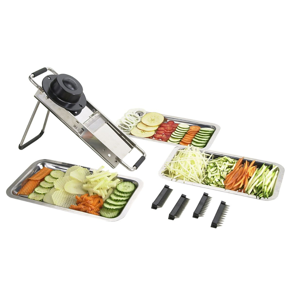 Mandoline du Chef - réversible (frites et julienne 2-4-7-10 mm) - Bron Coucke - Râpe et zesteur - - La Guilde Culinaire