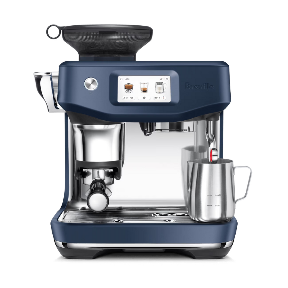Machine à Café The Barista Touch Impress Bleu Damas - Breville - Machine à espresso - BES881DBL1BNA1 - La Guilde Culinaire
