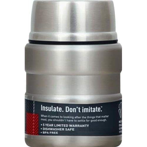 Contenant alimentaire avec cuillère en acier inoxydable KING 470 ml (16oz) - Thermos - Contenant pour aliment - - La Guilde Culinaire