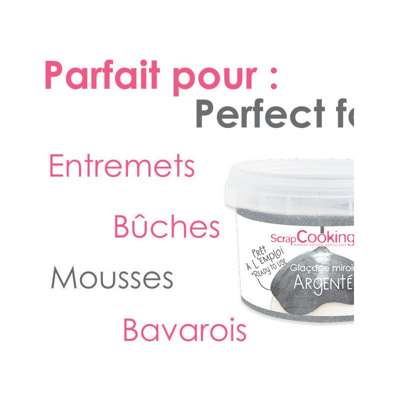 Glaçage miroir prêt à l'emploi argenté 300g !    - Scrapcooking - Glaçage -  - La Guilde Culinaire