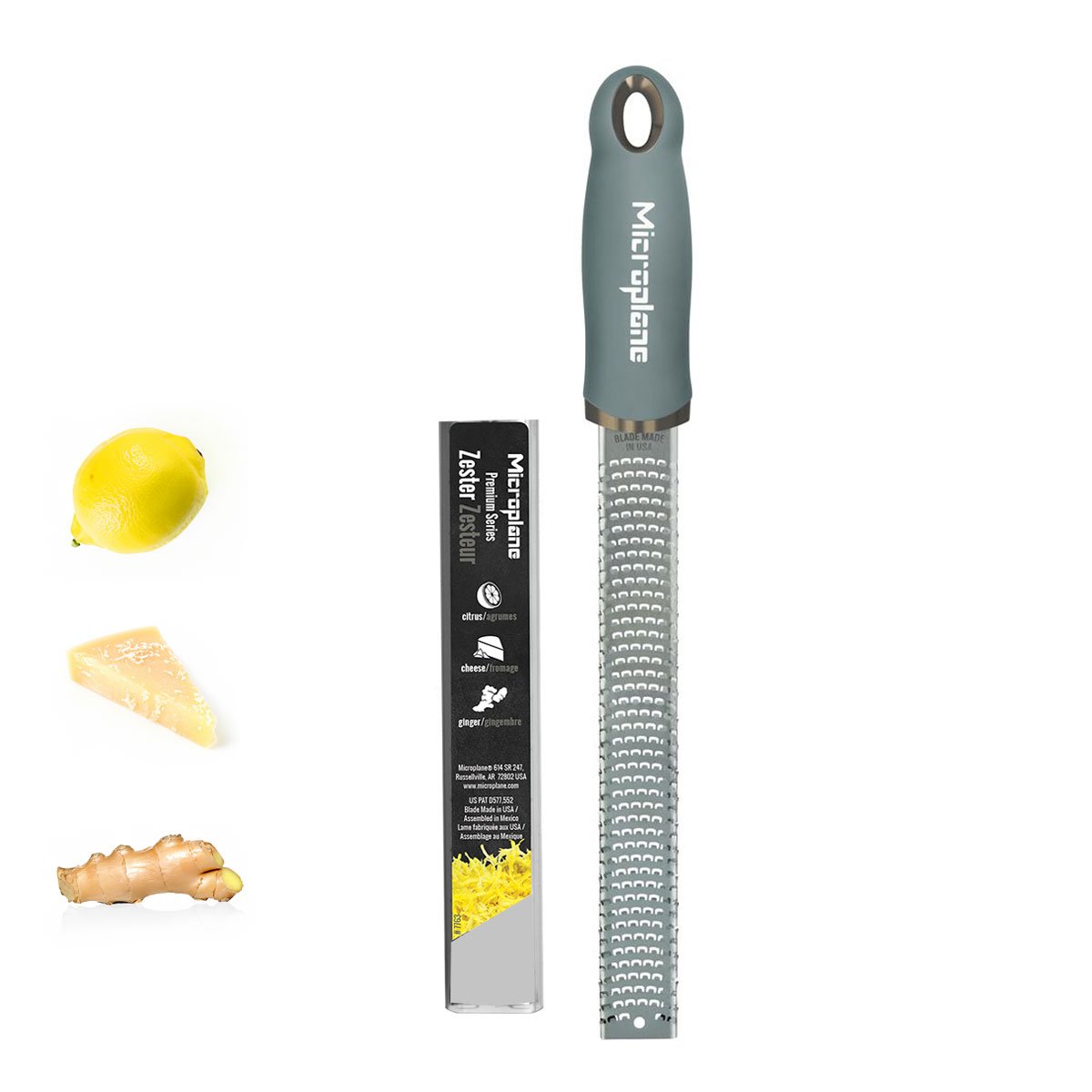Zesteur-Râpe - Série Premium Classic (Vert Eucalyptus), Microplane    - Microplane - Râpe et zesteur -  - La Guilde Culinaire
